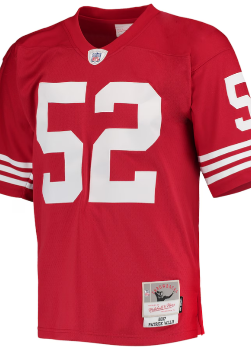 Men's jersey number 52 is red